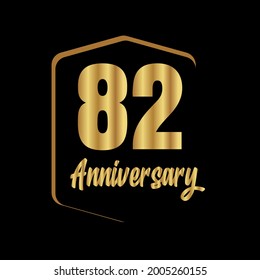 82 year anniversary celebration, vector design for celebrations, invitation cards and greeting cards