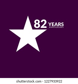 82 years anniversary celebration simple logo
