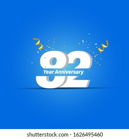 82 Years Anniversary Celebration Vector Template Design Illustration