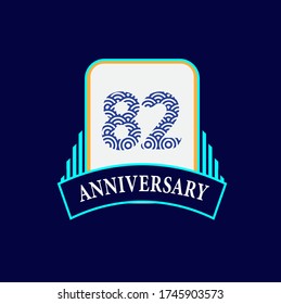 82 Years Anniversary Celebration Vector Template Design Illustration