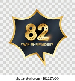 82 Years Anniversary Celebration Vector Template Design Illustration