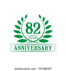 82 years anniversary logo template.
