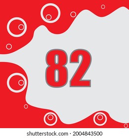 82 Jahre Jubiläum. Vektordesign eps10