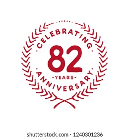 82 years design template. 82nd vector and illustration.