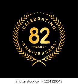 82 years design template. 82nd vector and illustration.