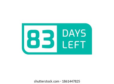 83 Days Left banner on white background, 83 Days Left to Go