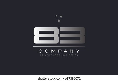 83 eighty three number silver metal grey blue dots company logo design vector icon template