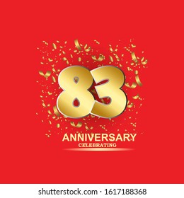 58 Golden Numbers Anniversary Celebrating Text Stock Vector (Royalty ...