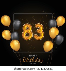 83 Happy Birthday, Greeting card, Vector illustration design.

 svg