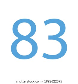 83 NUMBER SIMPLE CLIP ART VECTOR