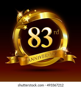 83 Th Golden Anniversary Logo 83 Stock Vector (Royalty Free) 493367212 ...