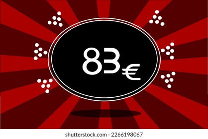 83 Є vector icon. eighty-three euro symbol