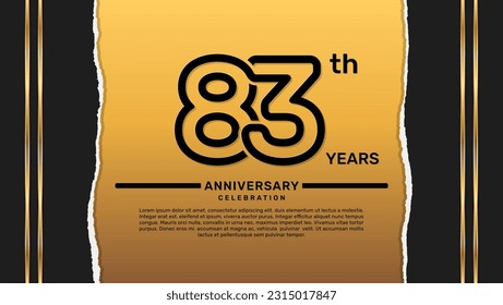 83 year anniversary celebration design template, vector template illustration svg
