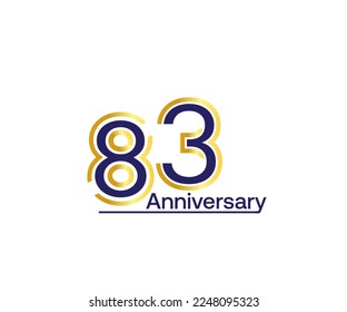 83 year anniversary celebration logotype svg