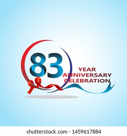 83 Year Anniversary celebration Vector Template Design Illustration
