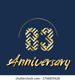 83 year anniversary celebration, vector design for celebrations, invitation cards and greeting cards