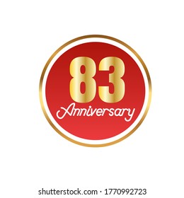 83 year anniversary celebration, vector design for celebrations, invitation cards and greeting cards