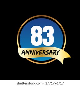 83 year anniversary celebration, vector design for celebrations, invitation cards and greeting cards