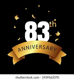 83 year anniversary celebration, vector design for celebrations, invitation cards and greeting cards