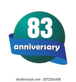83 year anniversary celebration, vector design for celebrations, invitation cards and greeting cards