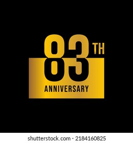 83 year anniversary design template. vector template illustration