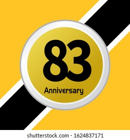 83 Year Anniversary Vector Template Design Illustration
