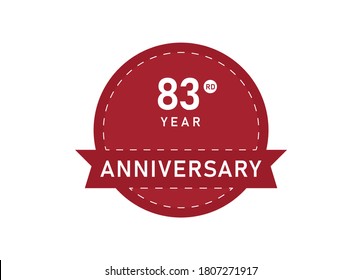 83 years anniversary Badges design 