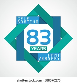 83 Years Anniversary Celebration Design.

