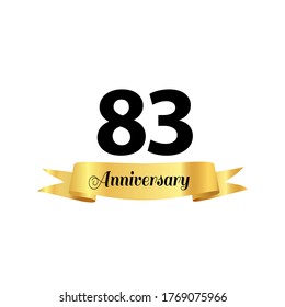 Ilustración de diseño de plantillas vectoriales de celebración de 83 años