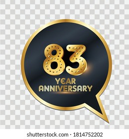 Ilustración de diseño de plantillas vectoriales de celebración de 83 años