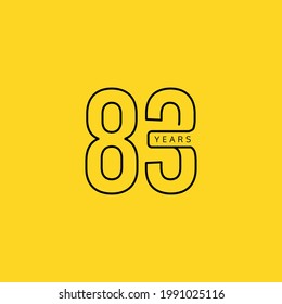 83 Years Anniversary Celebration Vector Template Design Illustration