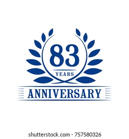 83 years anniversary logo template.