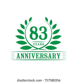 83 years anniversary logo template.
