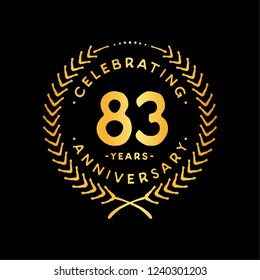 83 years design template. 83rd vector and illustration.