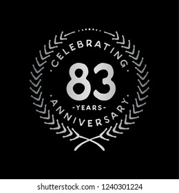 83 years design template. 83rd vector and illustration.