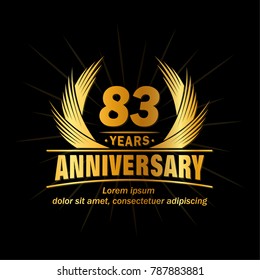 83 years design template. Anniversary vector and illustration template.