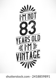 83 years vintage birthday. 83rd birthday vintage tshirt design. svg
