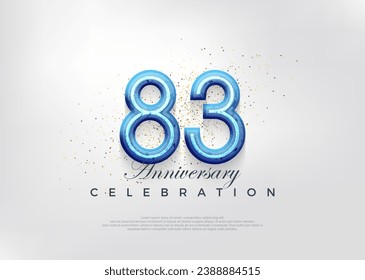 83rd anniversary celebration design, celebration premium vector background. Premium vector background for greeting and celebration.