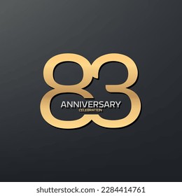 83rd Anniversary logotype design. modern Celebrate Anniversary Logo