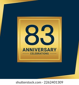 83th anniversary celebration logo design. Vector Eps10