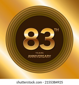 83th Anniversary logotype. Anniversary celebration template design for booklet, leaflet, magazine, brochure poster, banner, web, invitation or greeting card. Vector illustrations.
