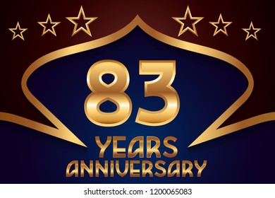 83th Anniversary numbers. background for anniversary