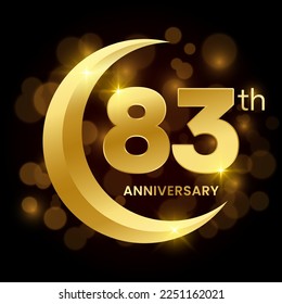 83th Anniversary Template Design Concept forAnniversary Celebration Event. Logo Vector Template Illustration