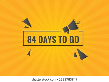 84 días para la plantilla de cuenta regresiva. 84 días Cuenta regresiva izquierda días diseño de banner