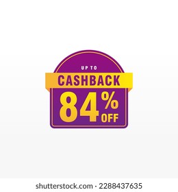 84 Rabatt, Sales Vector Abzeichen für Labels, , Stickers, Banner, Tags, Web-Aufkleber, Neues Angebot. Discount-Origami-Zeichenbanner 