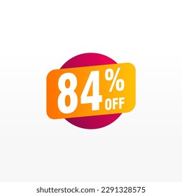 84 discount, Sales Vector badges for Labels, , Stickers, Banners, Tags, Web Stickers, New offer. Discount origami sign banner 