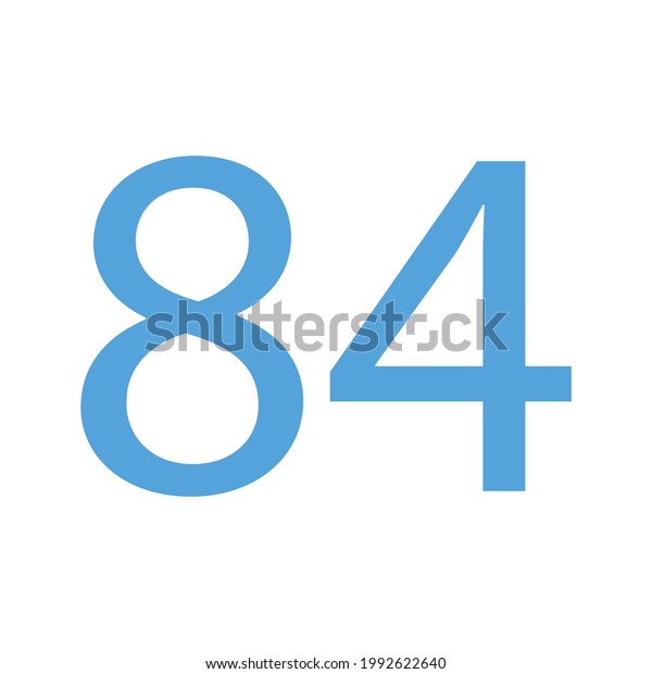 84 Number Simple Clip Art Vector Stock Vector (Royalty Free) 1992622640 ...
