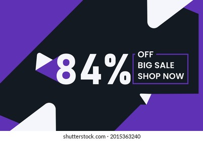 84% off banner, Discount offer, Big Sale Banner Add, Special Offer