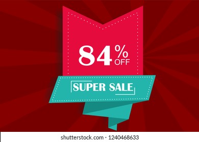 84% off discount promotion sale,  sale promo marketing