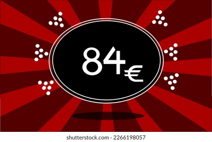 84 Є vector icon. eighty-four euro symbol